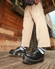 1461 Quad Polished Smooth Leather Oxford Platform Shoes