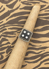 Sterling Silver Dice Ring