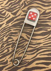 Dice Jumbo Safety Pin Keychain