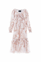 Flutter Chiffon Long Sleeve Ballerina Dress