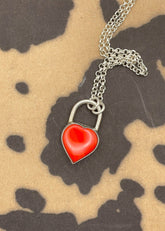 Rosarita Heart Faux Lock Pendant