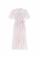 Rose Ditsy Cotton Broderie Midaxi Dress