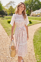 Rose Ditsy Cotton Broderie Midaxi Dress