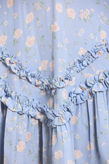 Rose Ditsy Satin V-Neck Micro Mini Dress