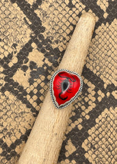 Sterling Silver Scorpion Heart Ring