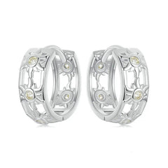 White Gold Plated Inifinite Love Hoop Earring Cartilage Earrings Lightweight
