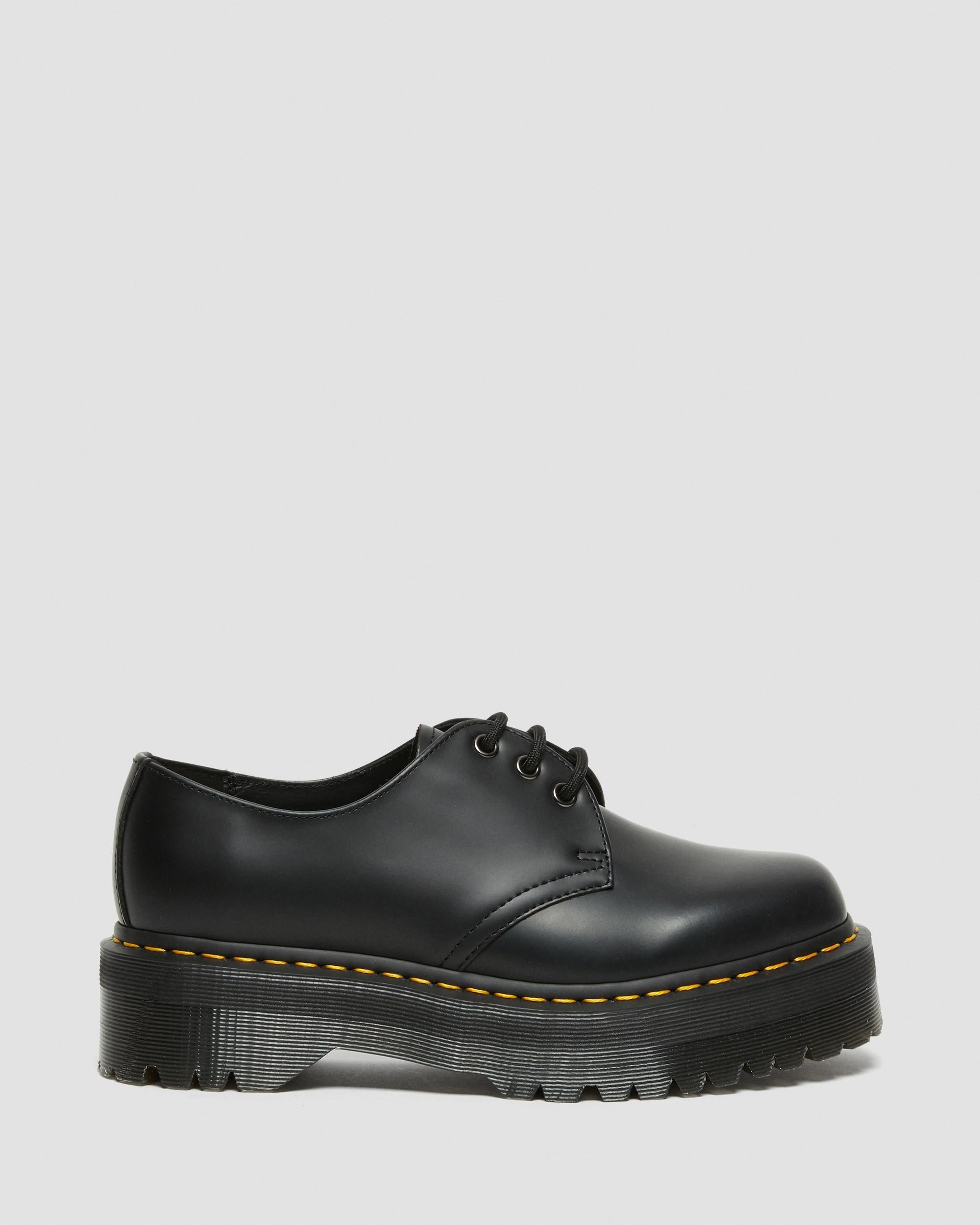 1461 Quad Polished Smooth Leather Oxford Platform Shoes