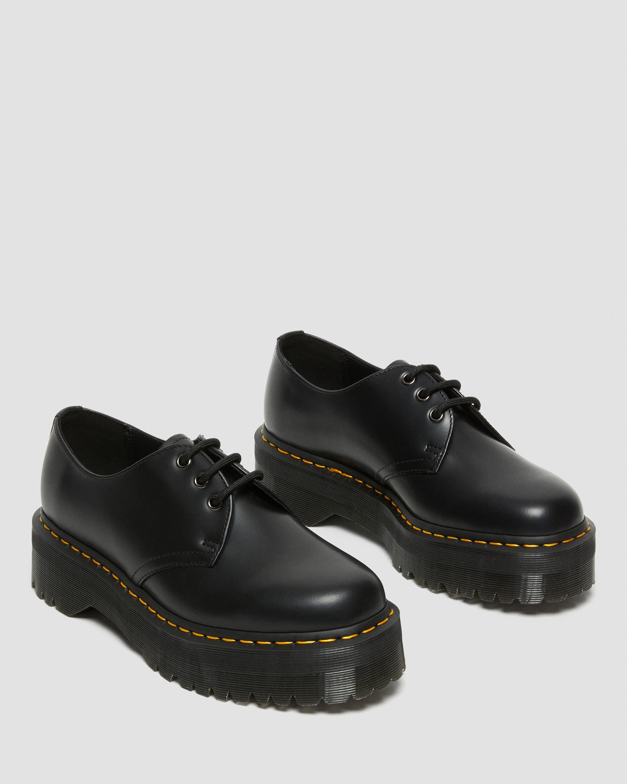 1461 Quad Polished Smooth Leather Oxford Platform Shoes