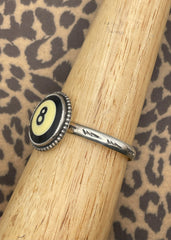 Billiard 8-Ball Black Cuff Bracelet