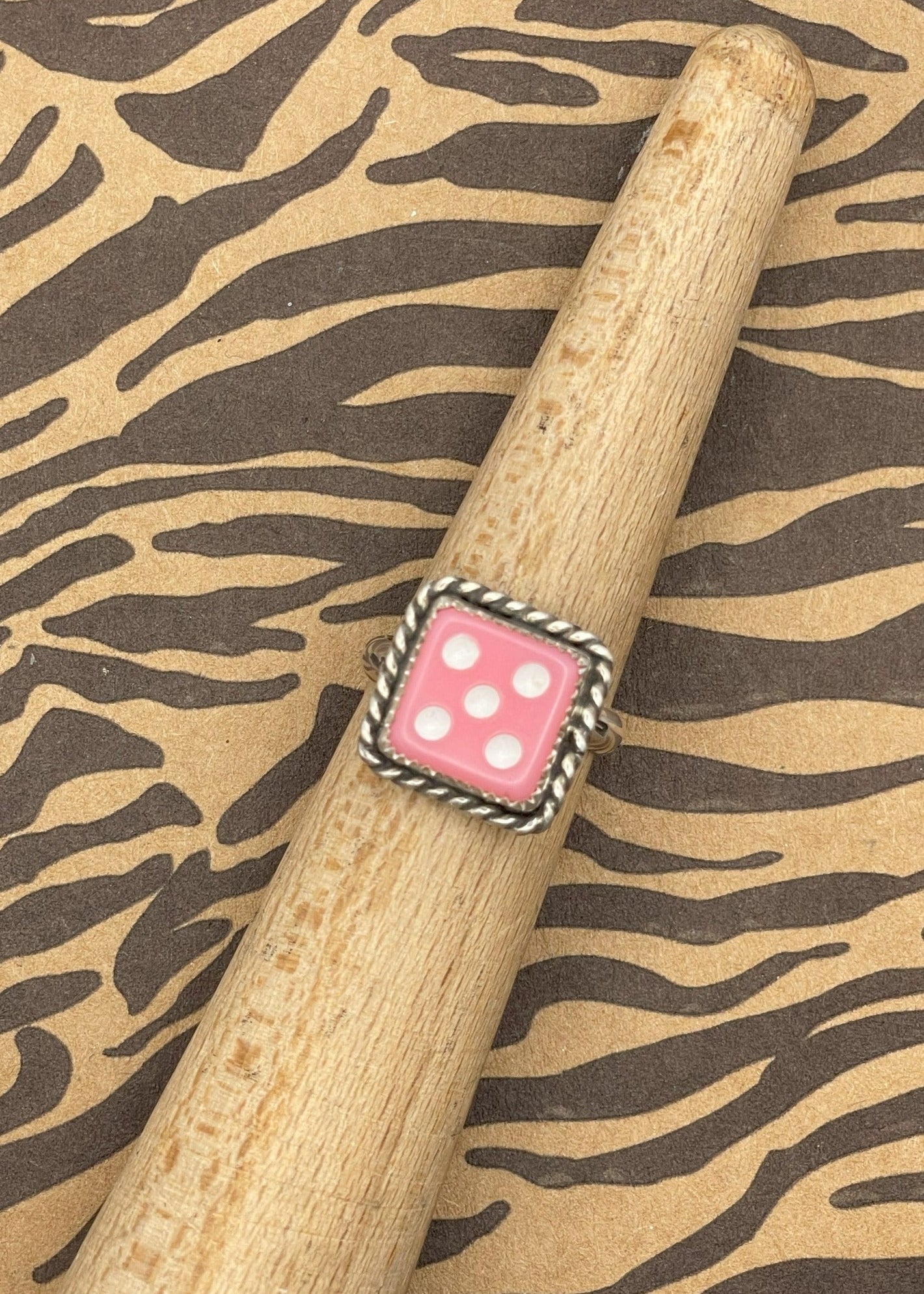 Sterling Silver Dice Ring