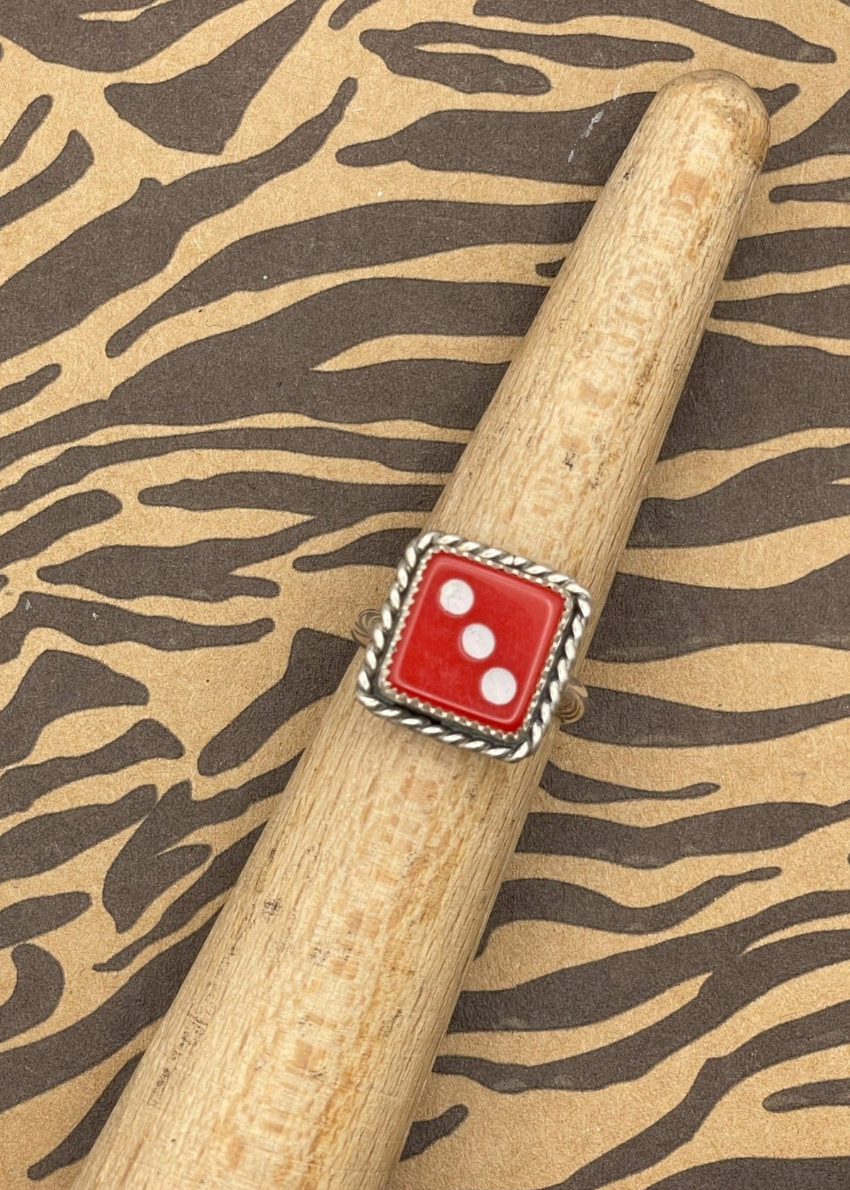 Sterling Silver Dice Ring