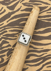 Sterling Silver Dice Ring