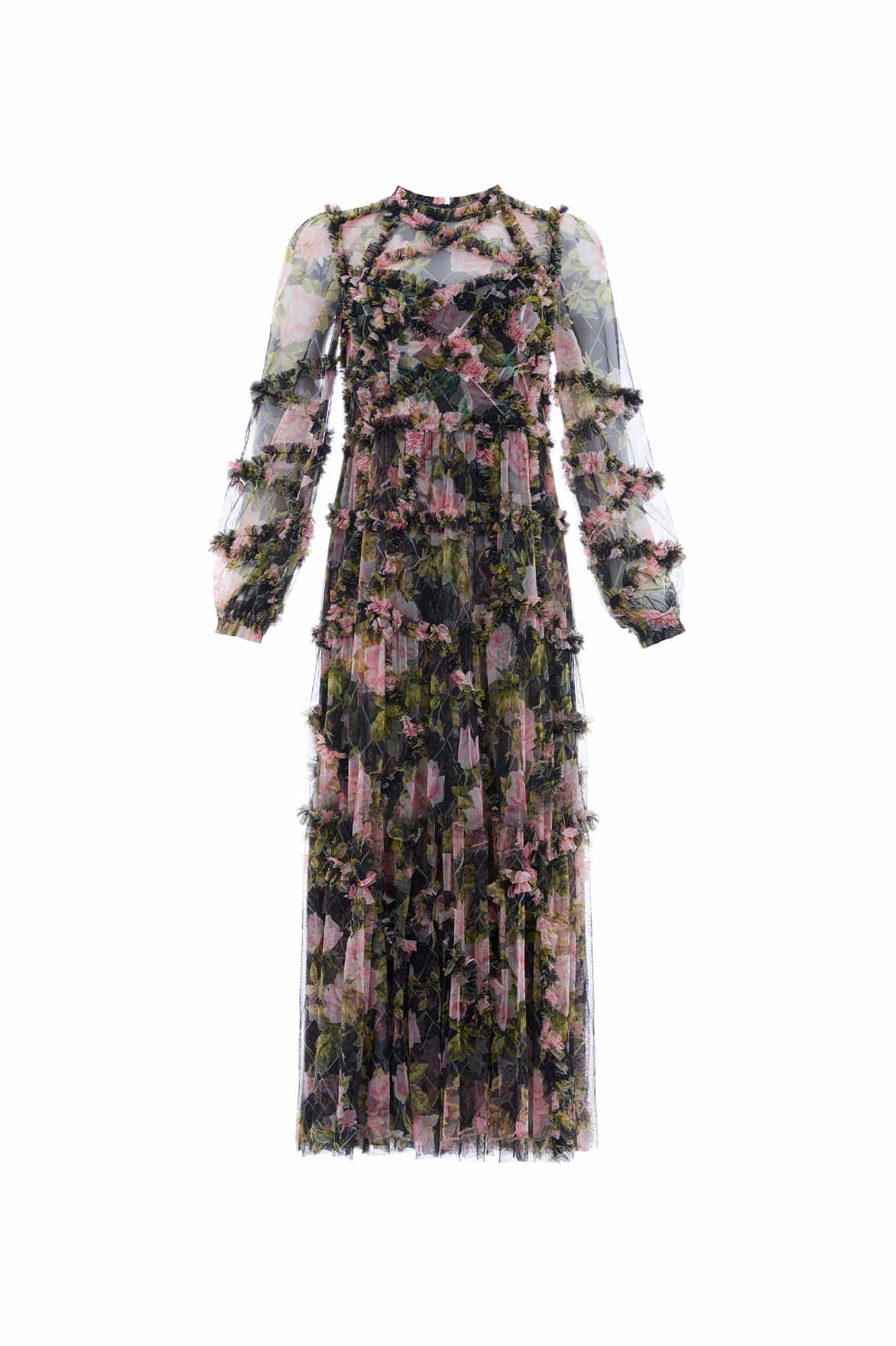 English Rose Diamond Ruffle Ballerina Dress