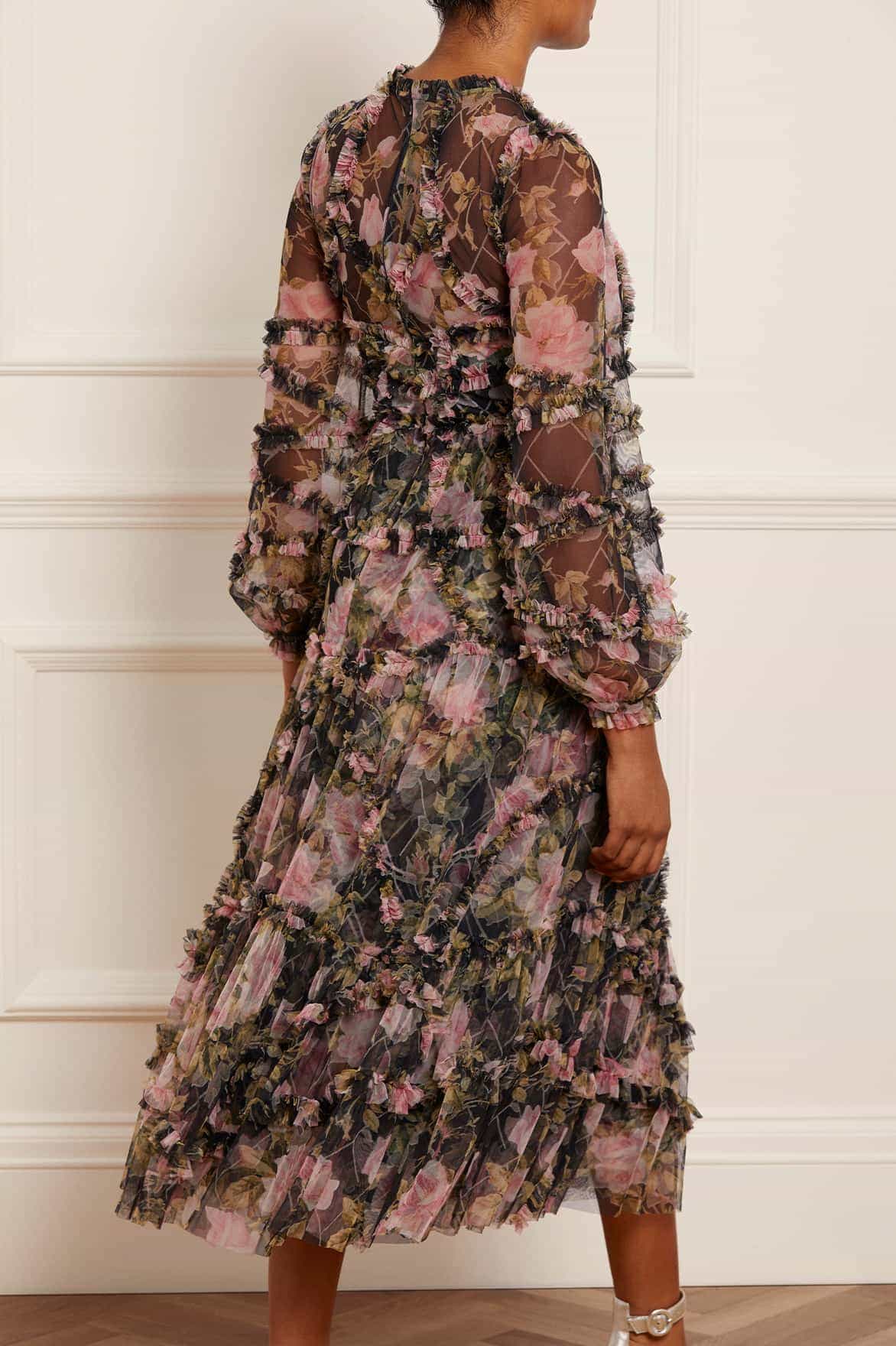 English Rose Diamond Ruffle Ballerina Dress