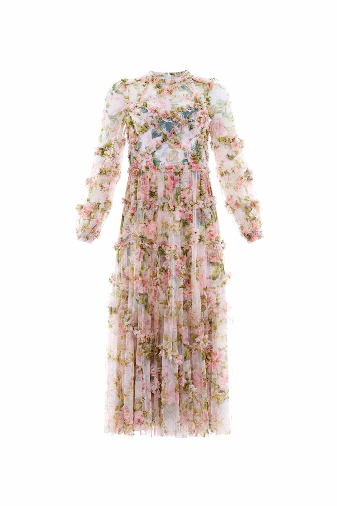 English Rose Diamond Ruffle Ballerina Dress