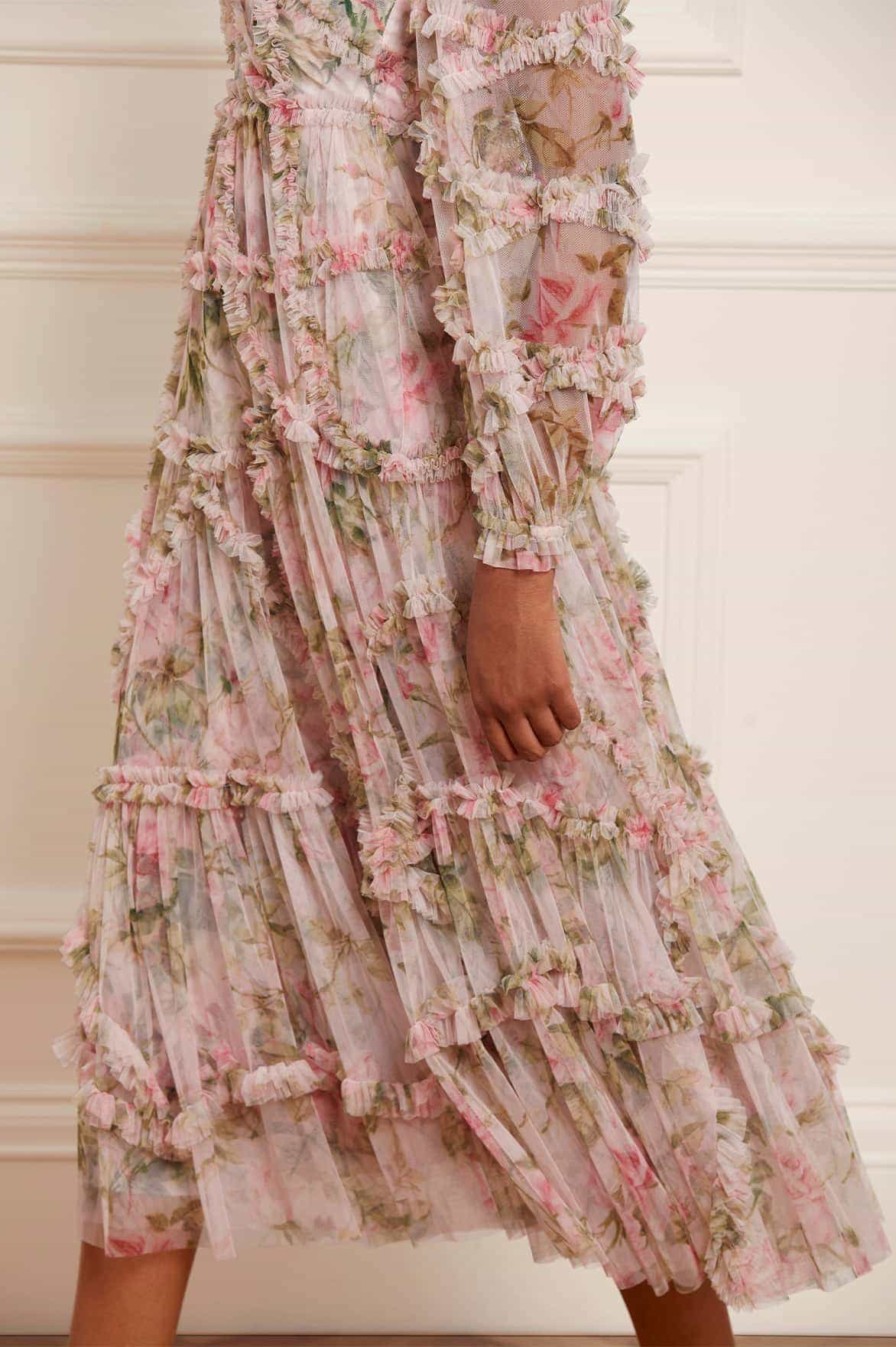 English Rose Diamond Ruffle Ballerina Dress