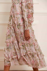 English Rose Diamond Ruffle Ballerina Dress