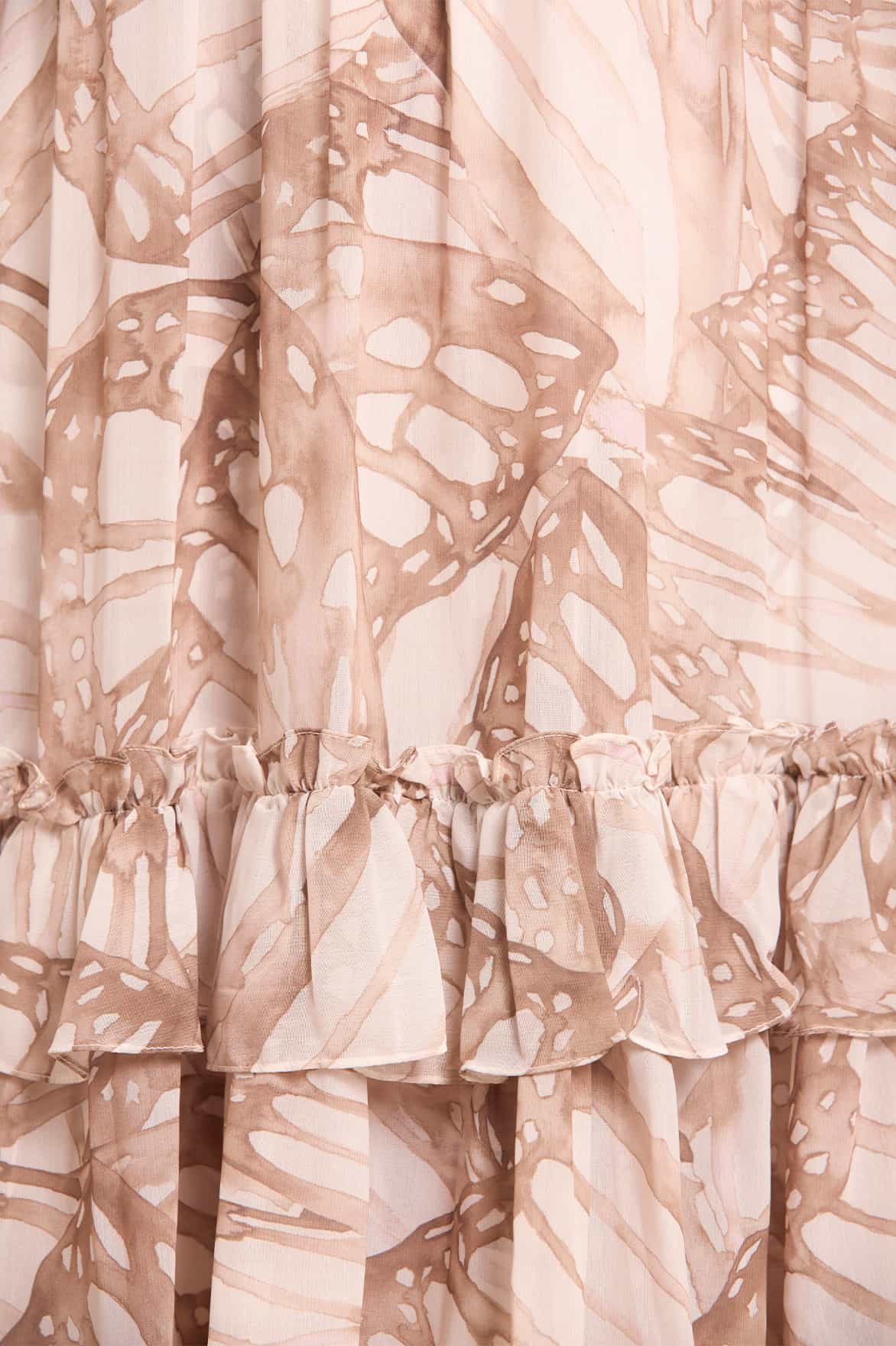 Flutter Chiffon Long Sleeve Micro Mini Dress