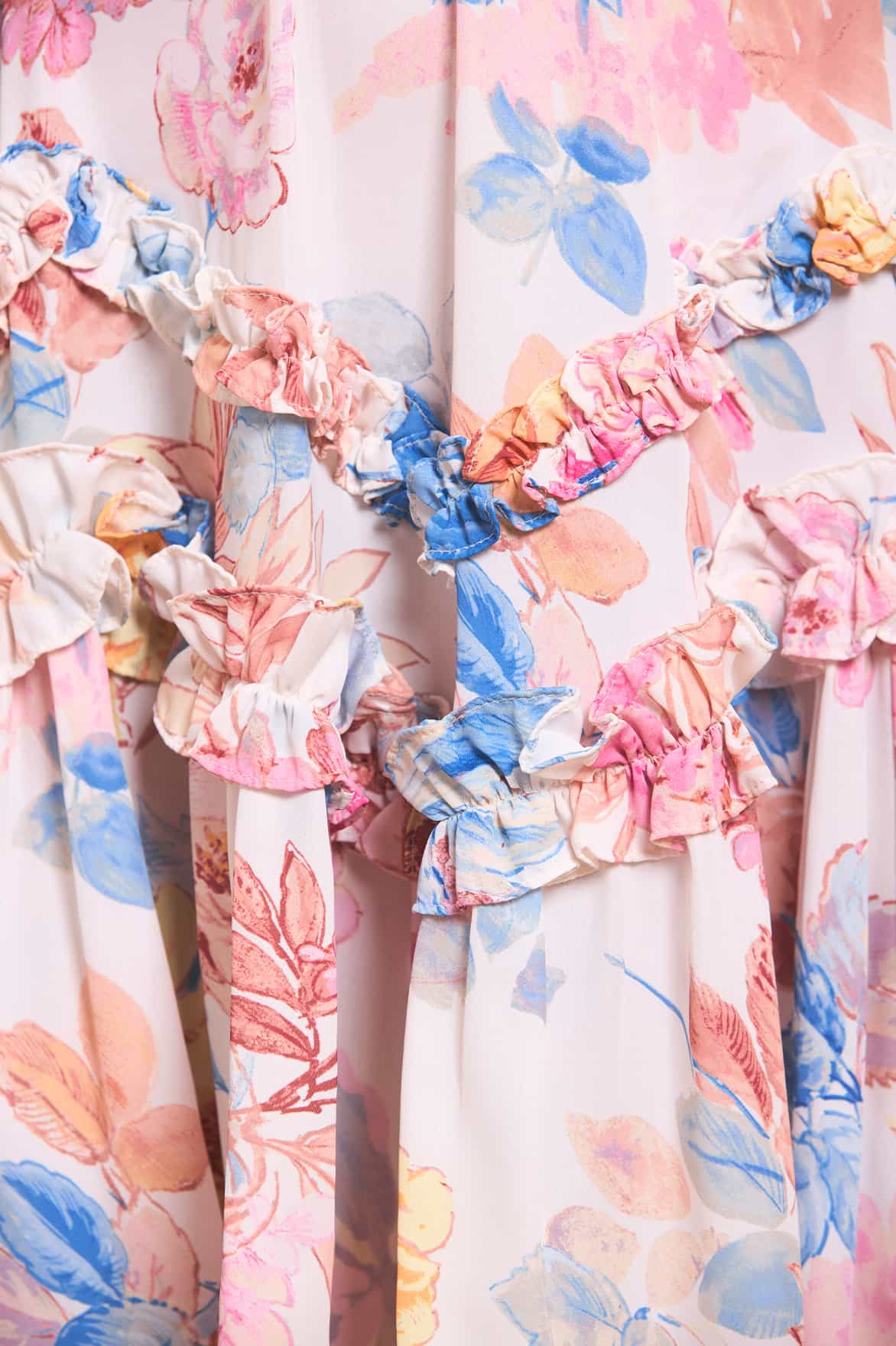 Mariannes Floral Satin V-Neck Micro Mini Dress