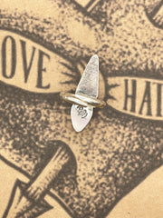 Sterling Silver Double Stone Opal Ring