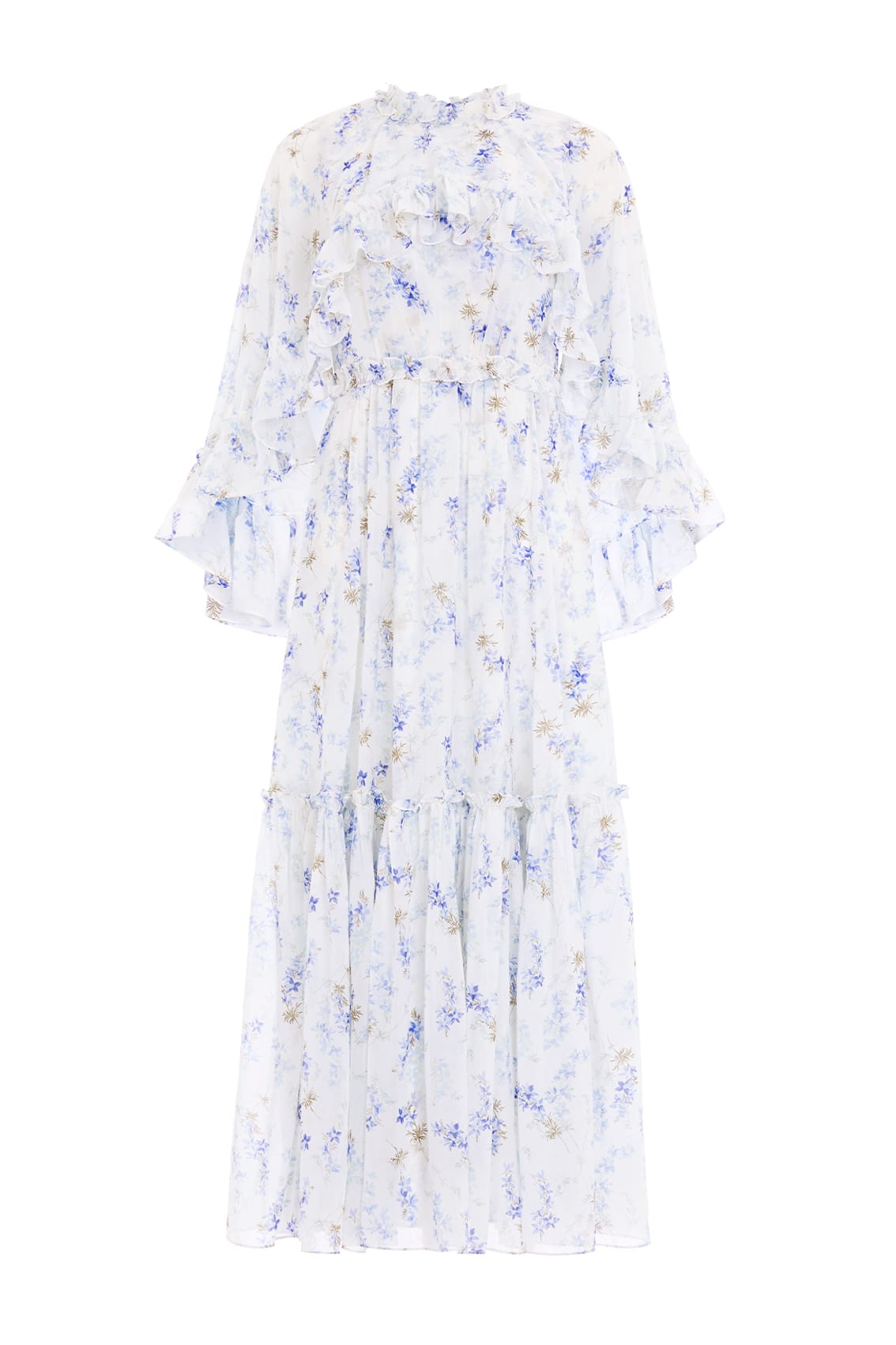 Ophelia Ditsy Harper Chiffon Cape Ankle Gown
