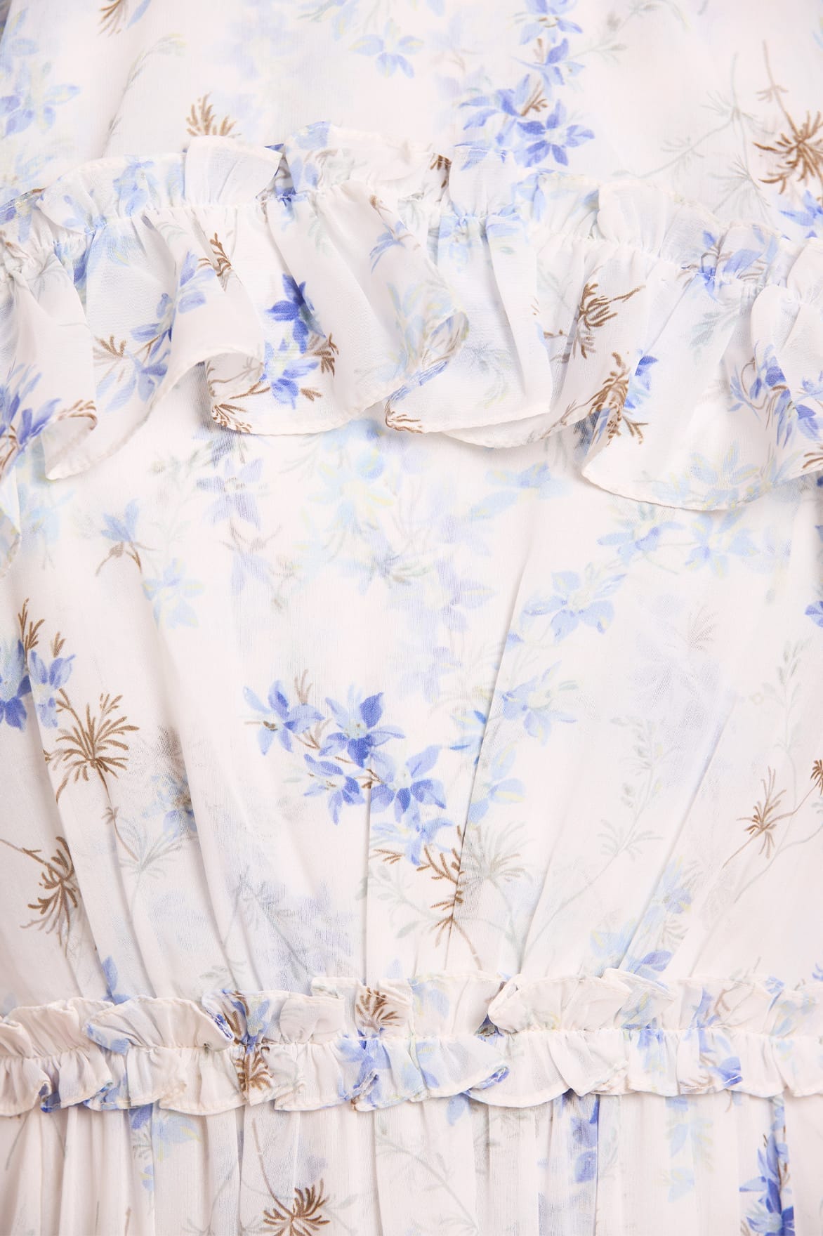 Ophelia Ditsy Harper Chiffon Cape Ankle Gown