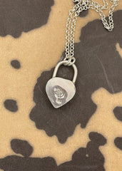 Rosarita Heart Faux Lock Pendant