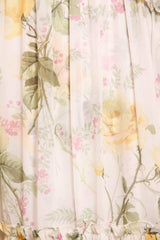 Rose Chiffon Long Sleeve Micro Mini Dress