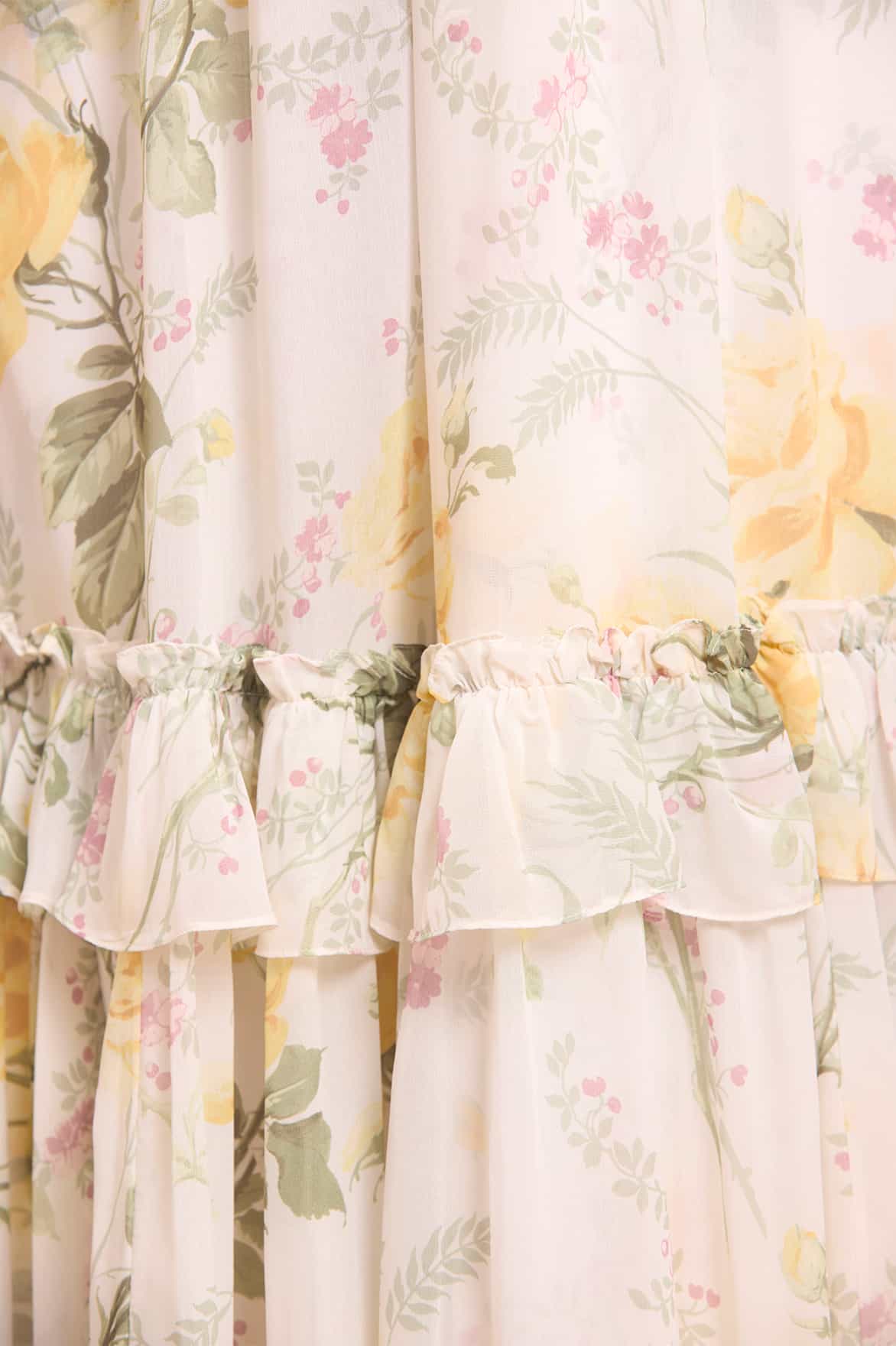 Rose Chiffon Short Sleeve Ballerina Dress