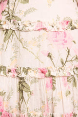 Rose Cotton Backless Ankle Gown