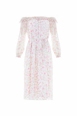 Rose Ditsy Lurex Midaxi Dress