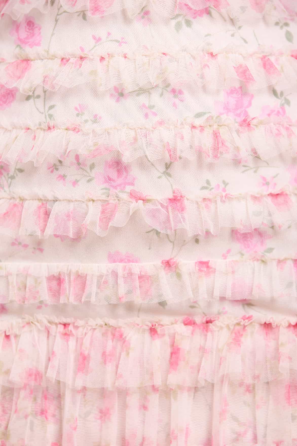 Rose Ditsy Short Sleeve Micro Mini Dress