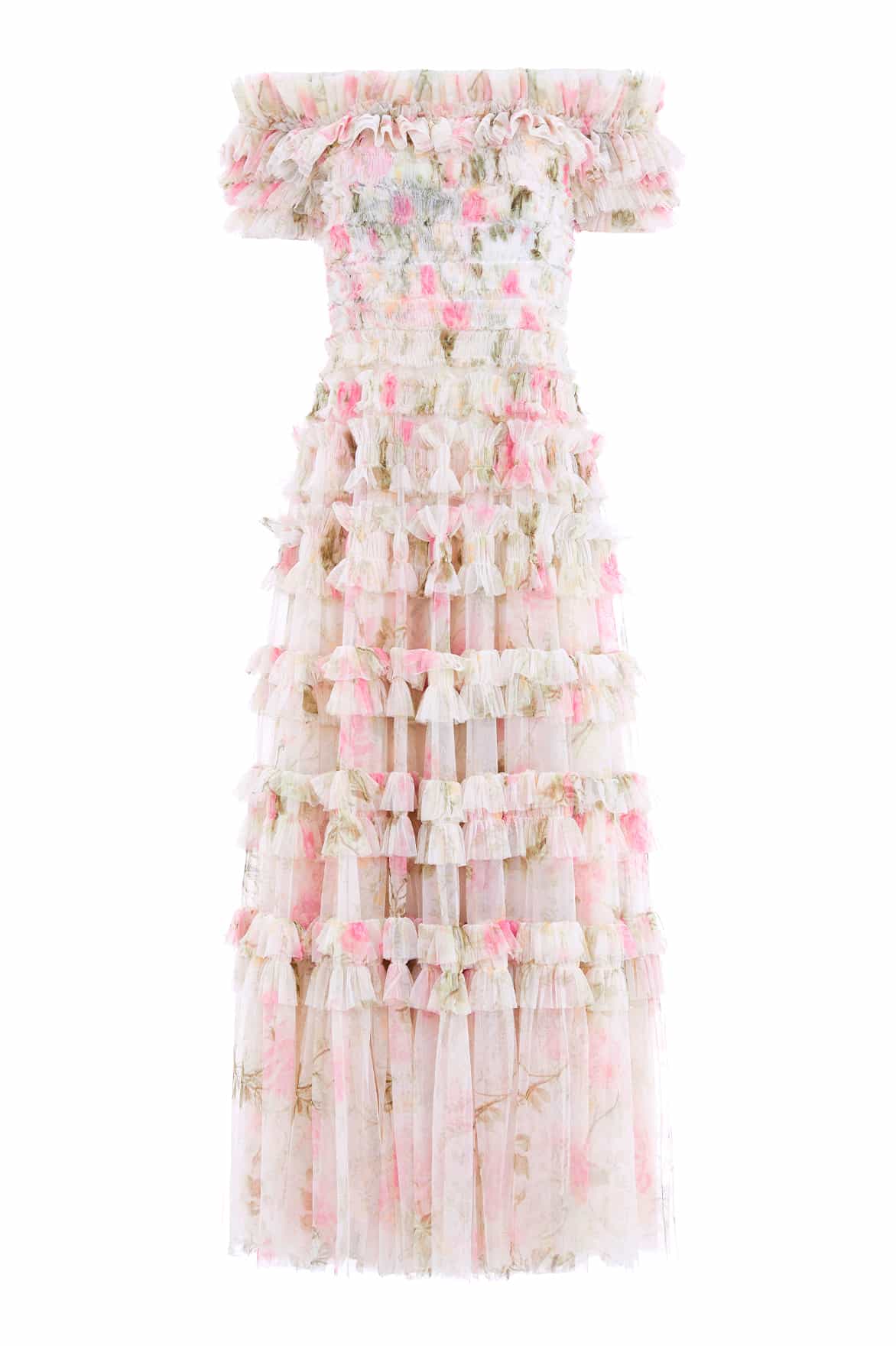 Rose Lisette Off-Shoulder Gown