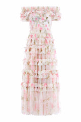 Rose Lisette Off-Shoulder Gown