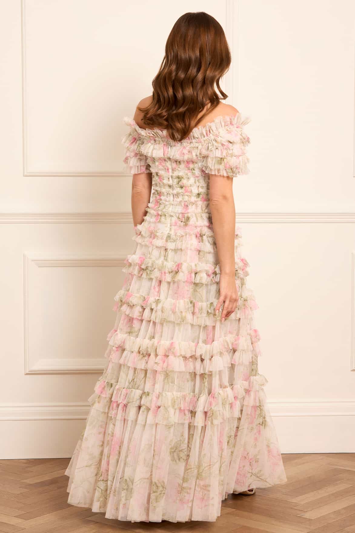 Rose Lisette Off-Shoulder Gown