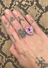 Sterling Silver Scorpion Heart Ring