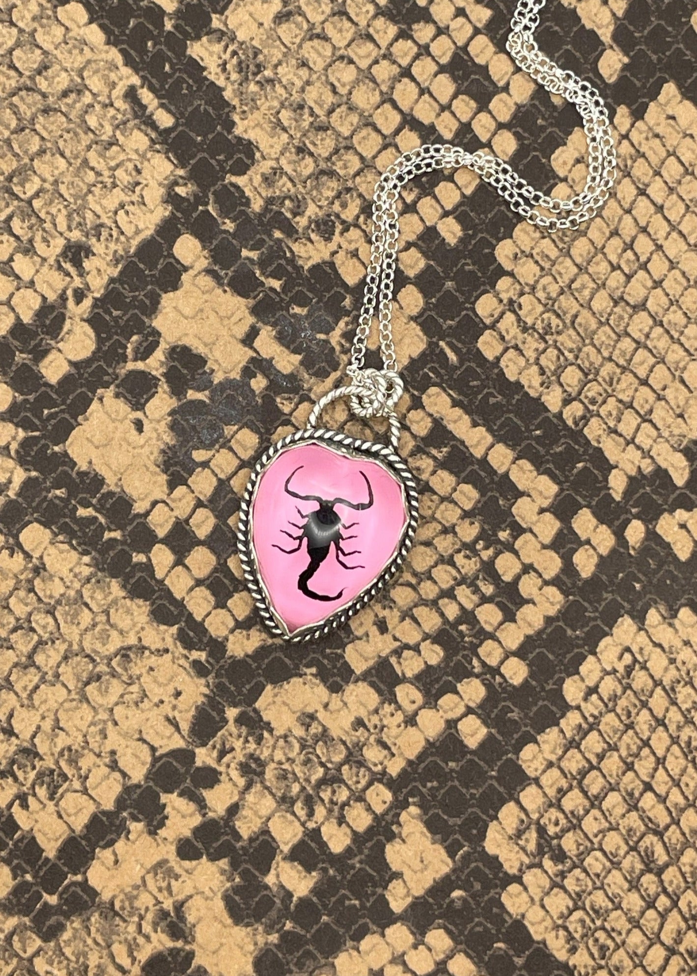 Scorpion Heart Pendant Necklace