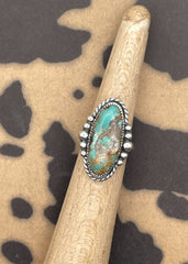 Sterling Silver Oblong Turquoise Ring