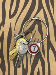 Billiard Ball  #7 Round Jumbo Pin Keychain